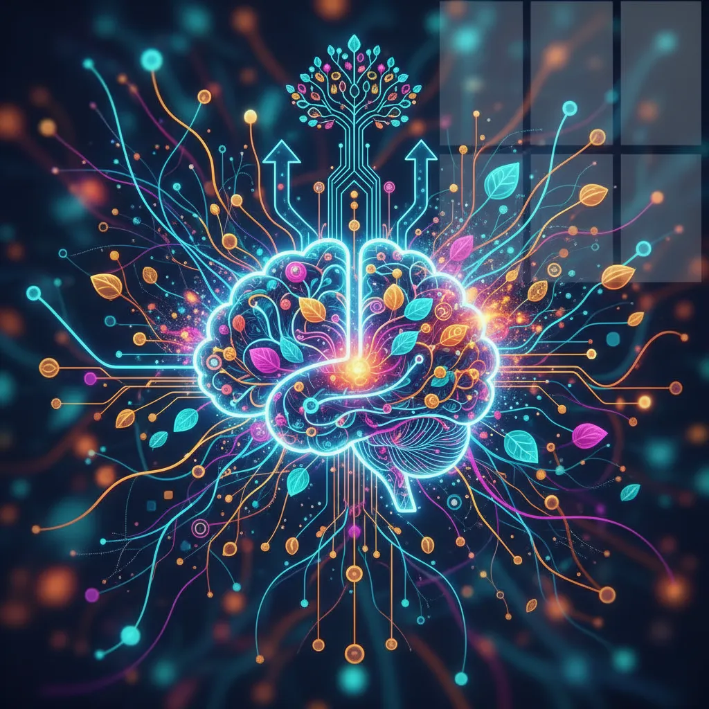 Abstract AI adaptive learning pathways