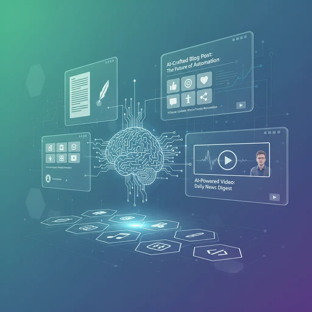 Visualizing AI creating different content types