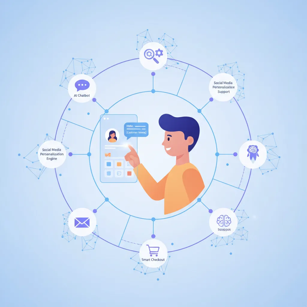 Customer interacting with AI-powered personalized digital interface