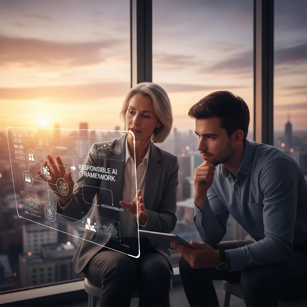 Mentor and mentee discussing AI ethics