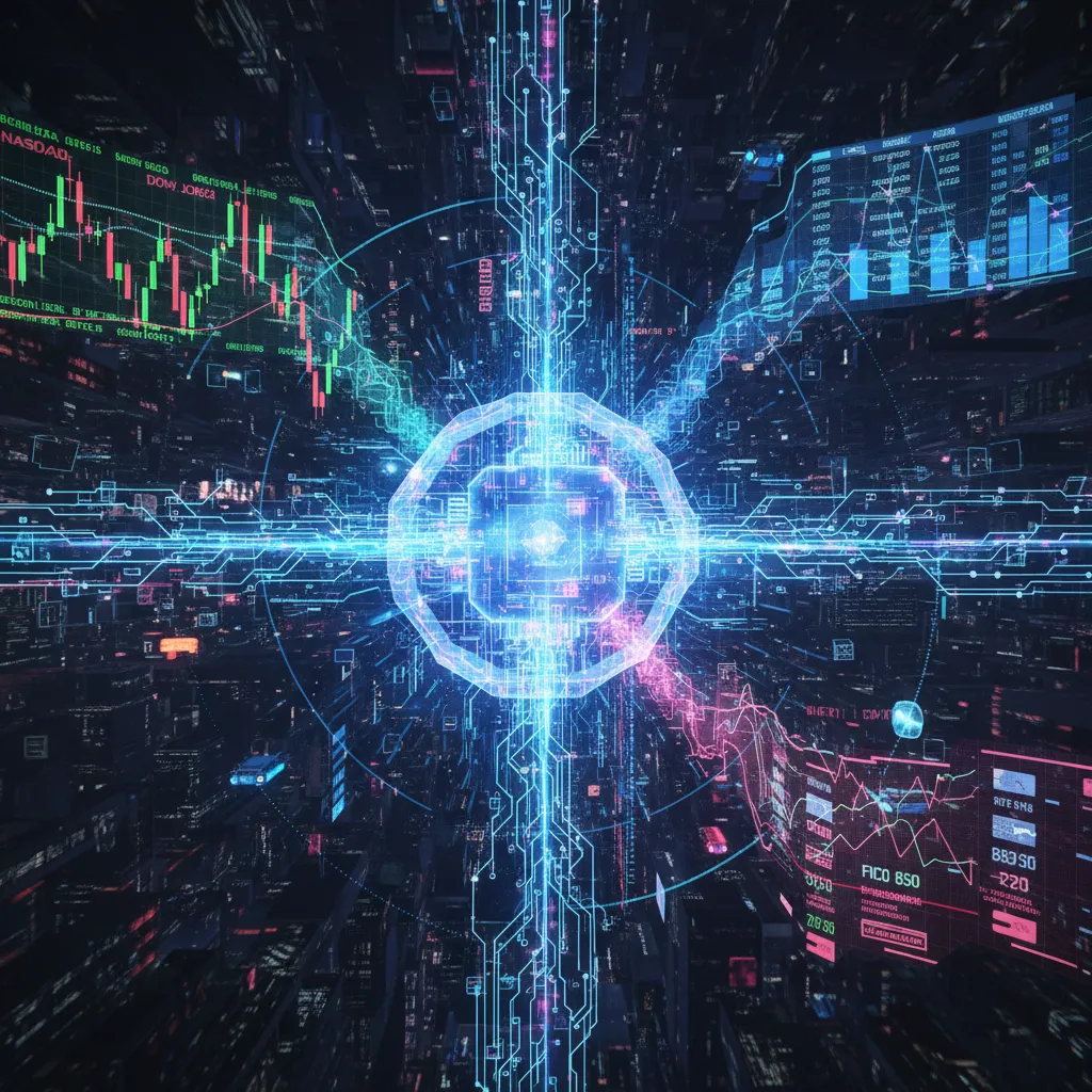 Digital brain analyzing financial data