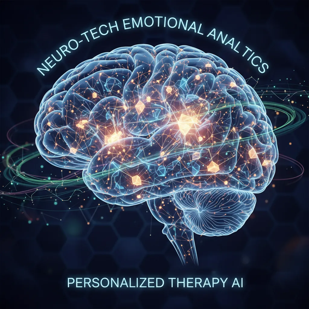 Brain scan with AI elements for emotional therapy