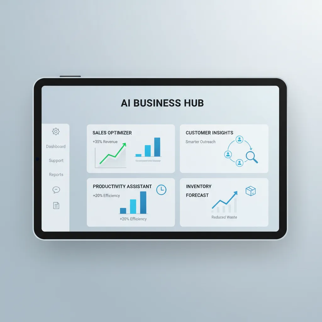 AI tools dashboard for small business productivity