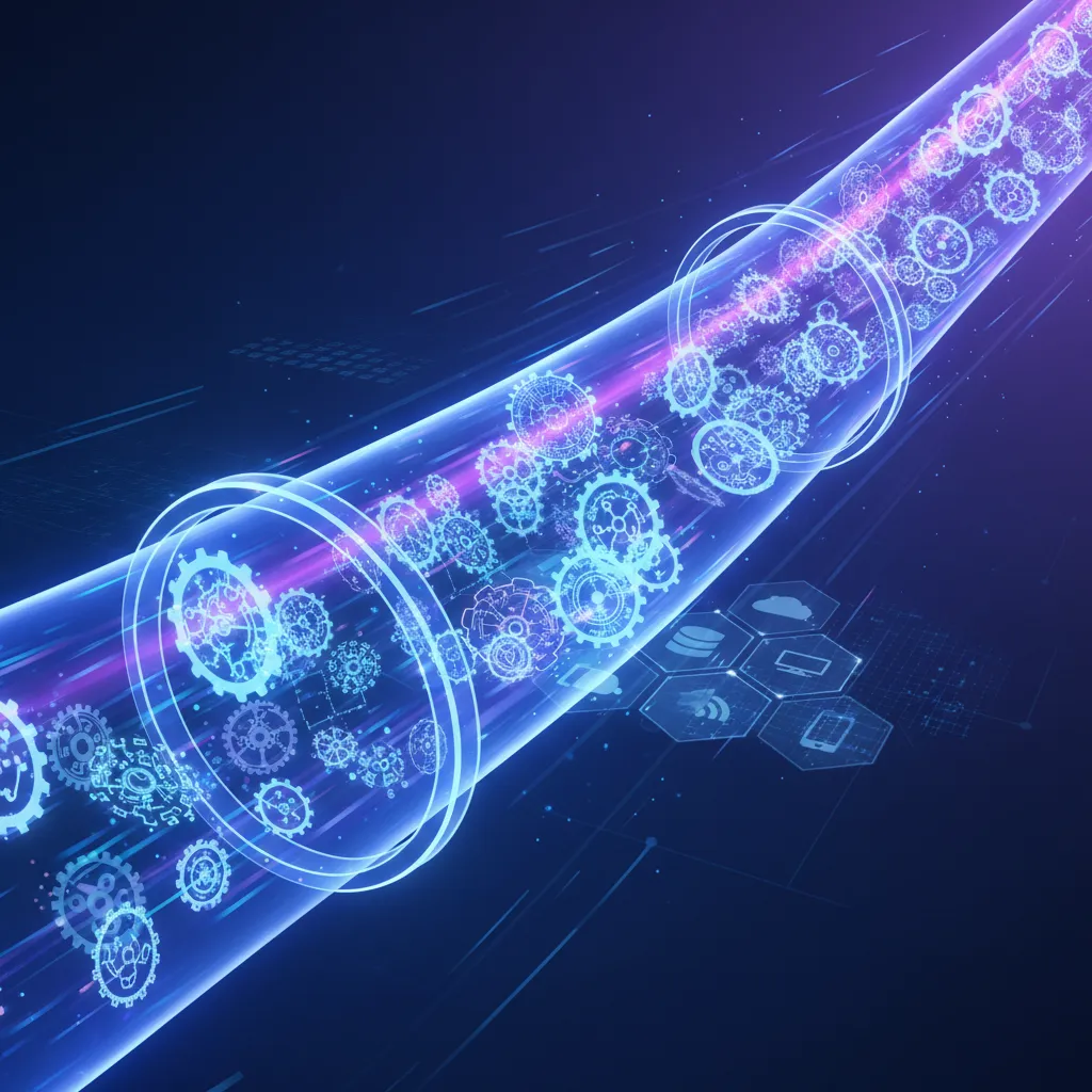 AI agents streamlining digital workflow on a futuristic interface