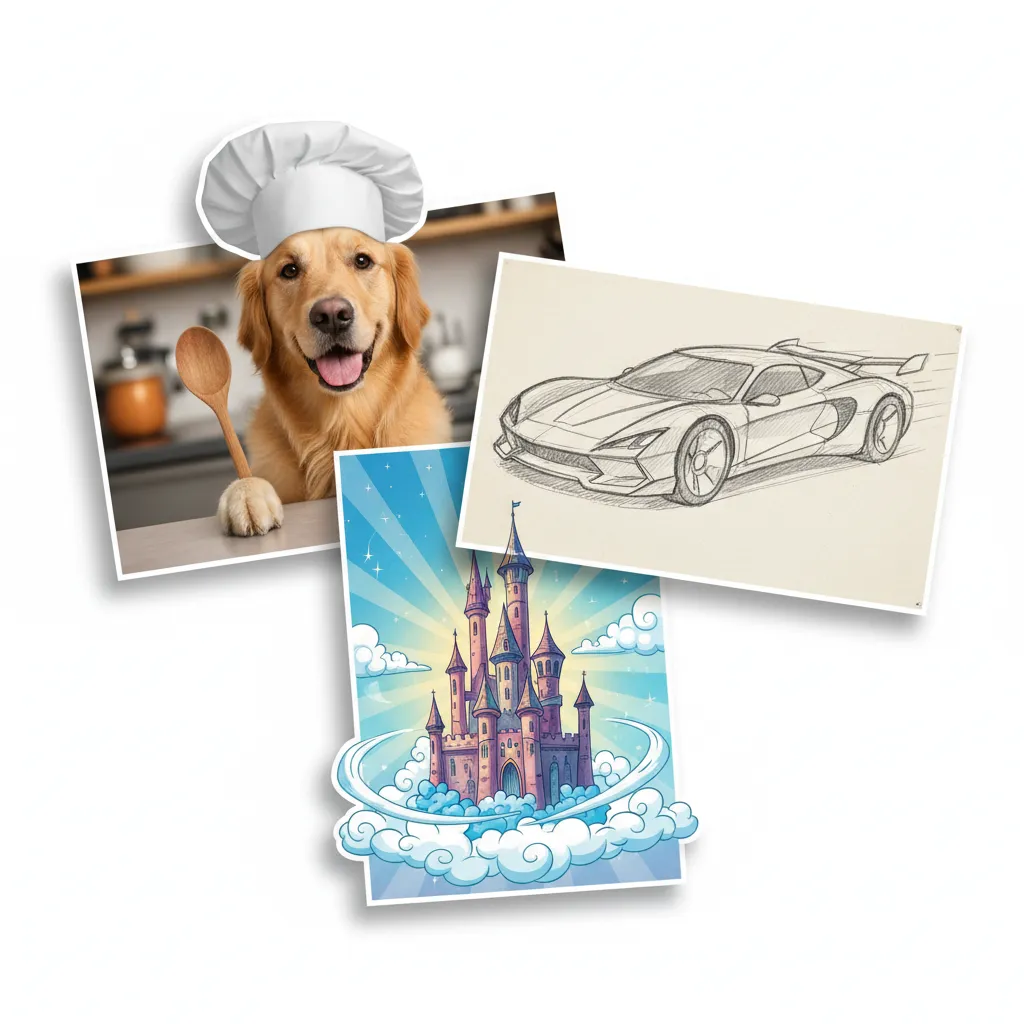 A collage of different art styles generated by Apple's new Image Playground AI, showing its creative versatility.