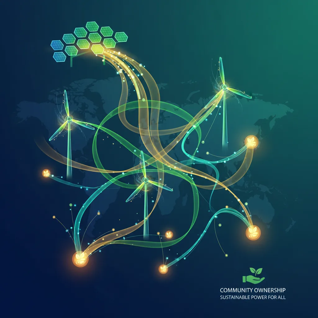 Abstract decentralized energy grid with solar and wind