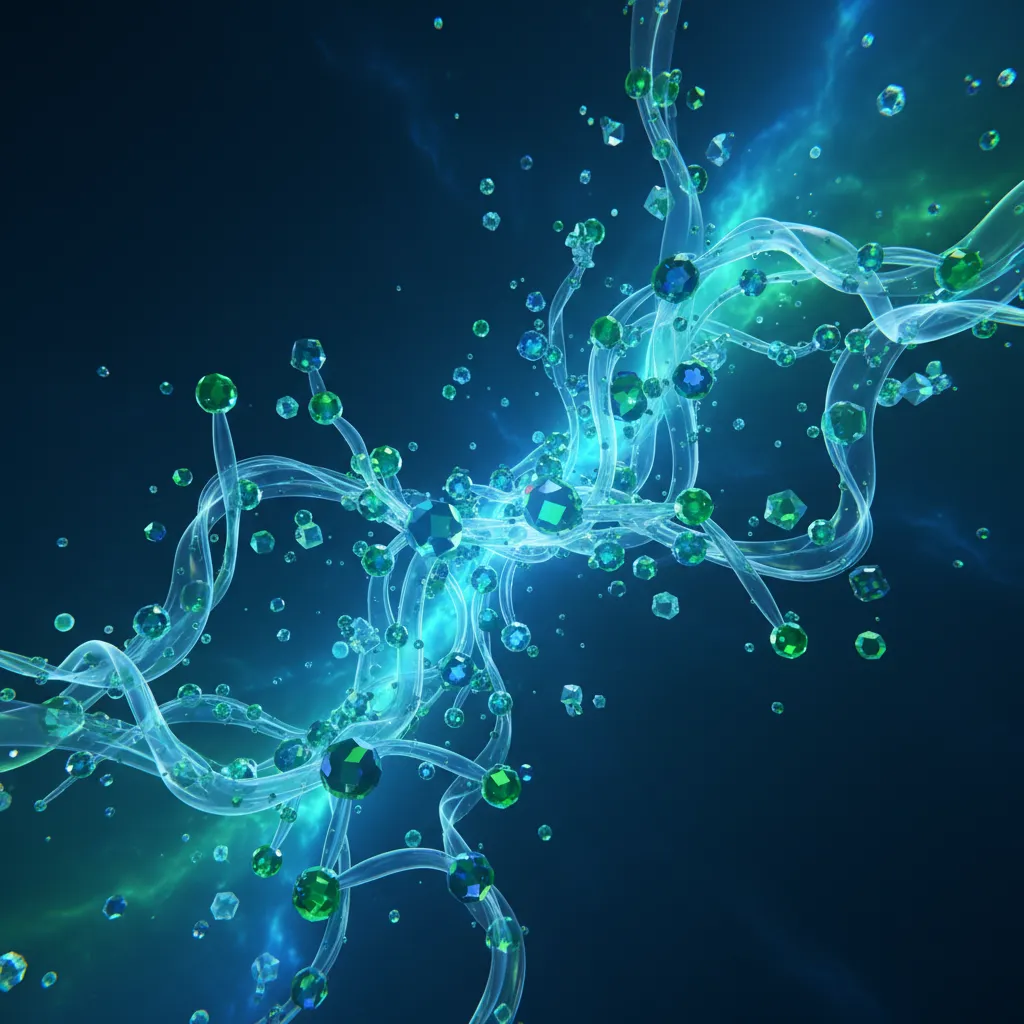 Abstract visualization of data flow in a decentralized network