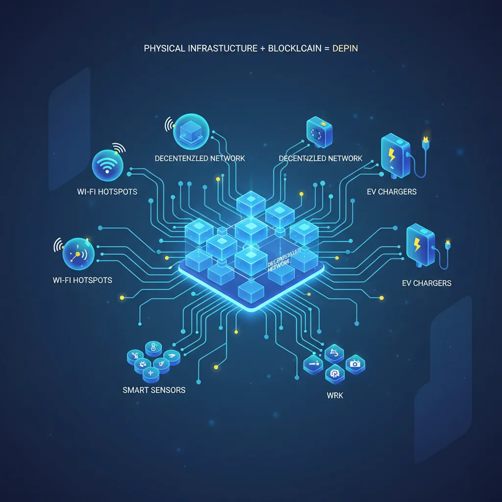 Physical devices connected to a decentralized blockchain network