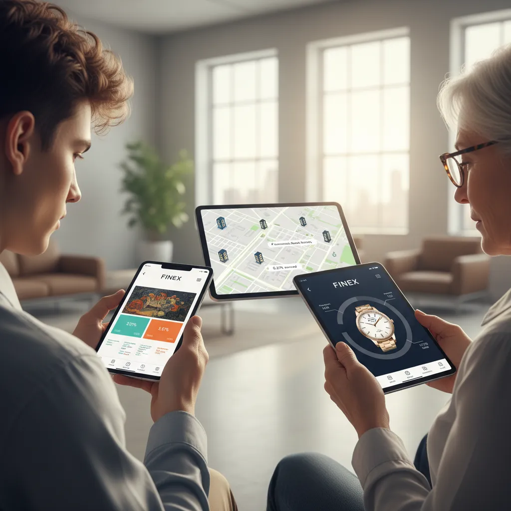 Diverse investors using fractional investment apps