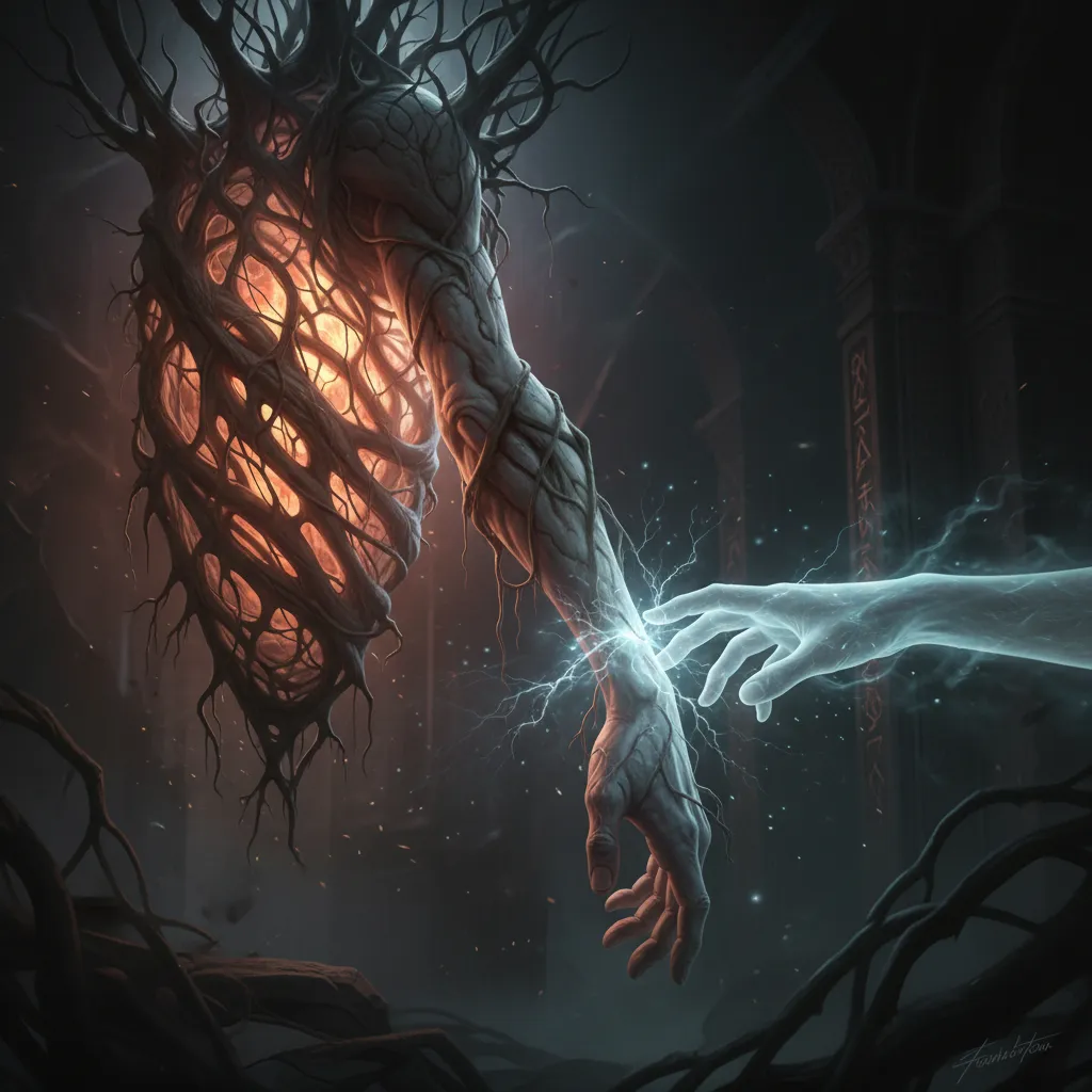 The starting point for the Shadow of the Erdtree DLC, showing the cocoon in Mohgwyn Palace.