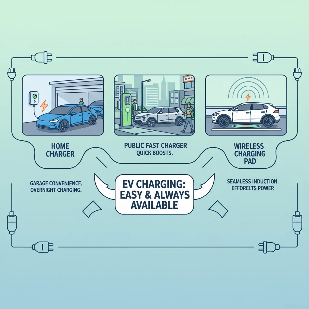 Different types of electric vehicle charging stations and options