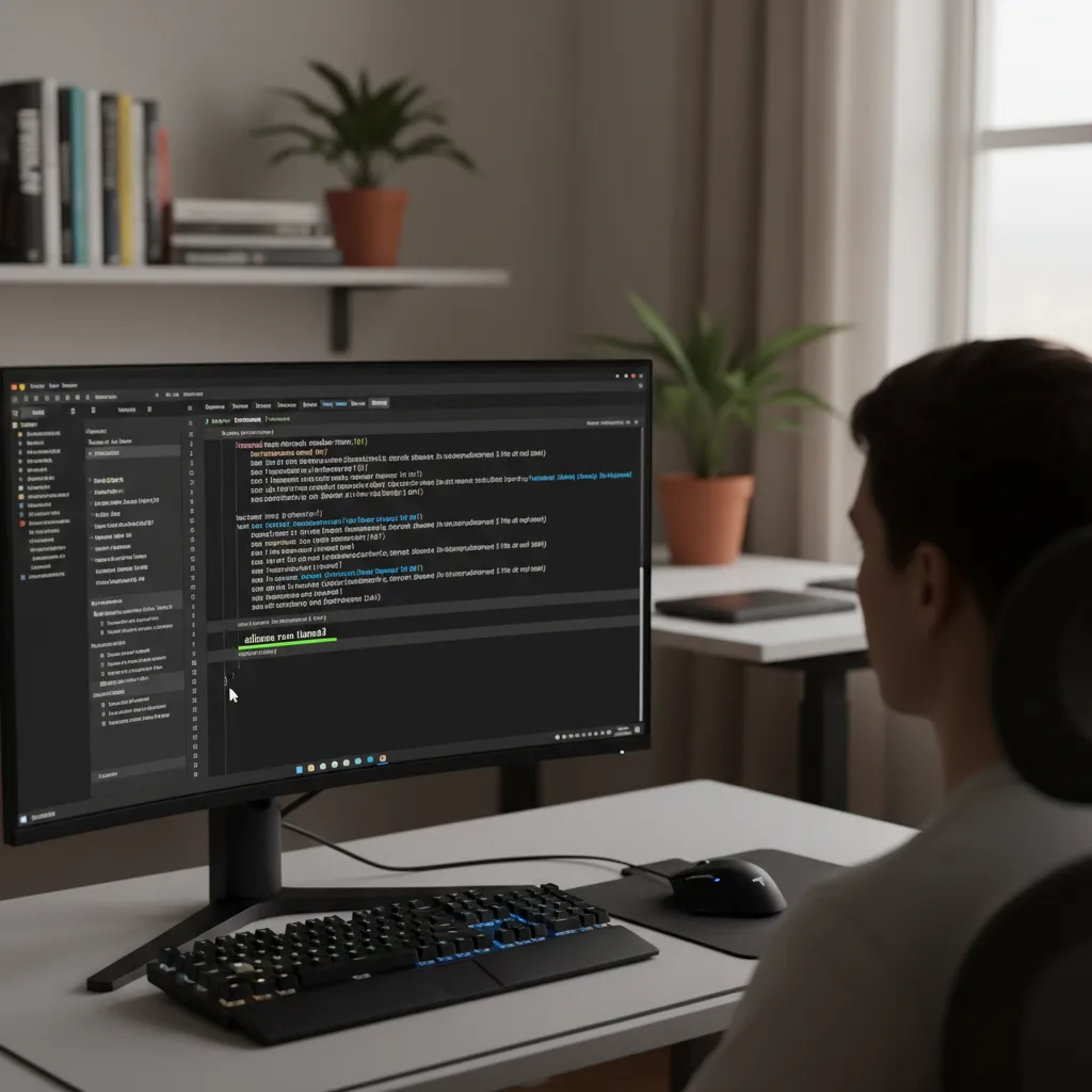 A developer's computer screen showing lines of code to install and run Llama 3 locally.