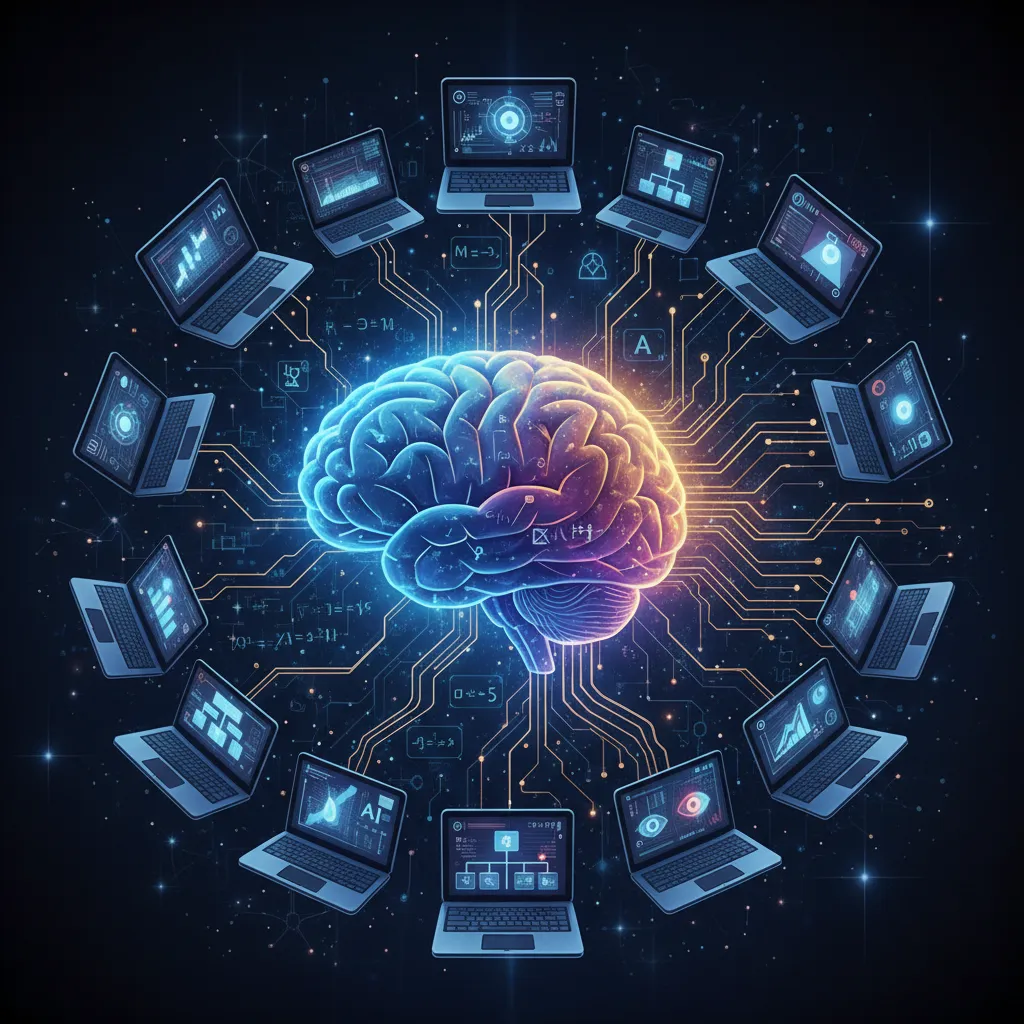 Abstract representation of human-AI collaboration in computing