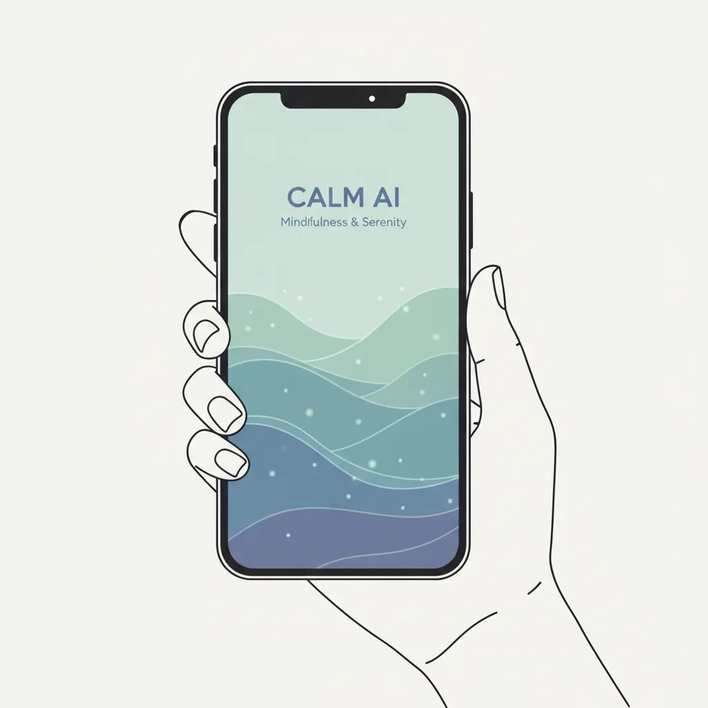 AI mindfulness app on smartphone