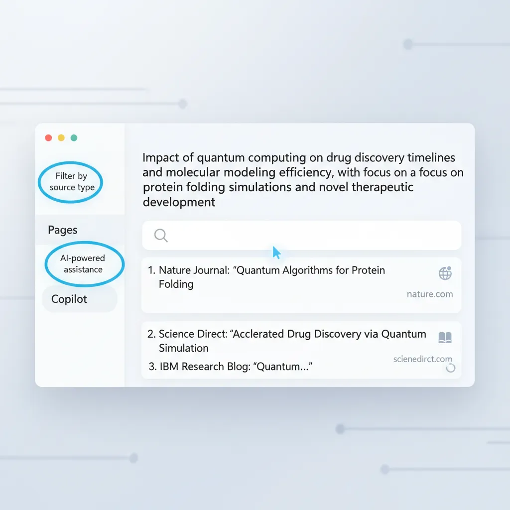 A diagram showing the new user interface of Perplexity AI with its latest features highlighted.