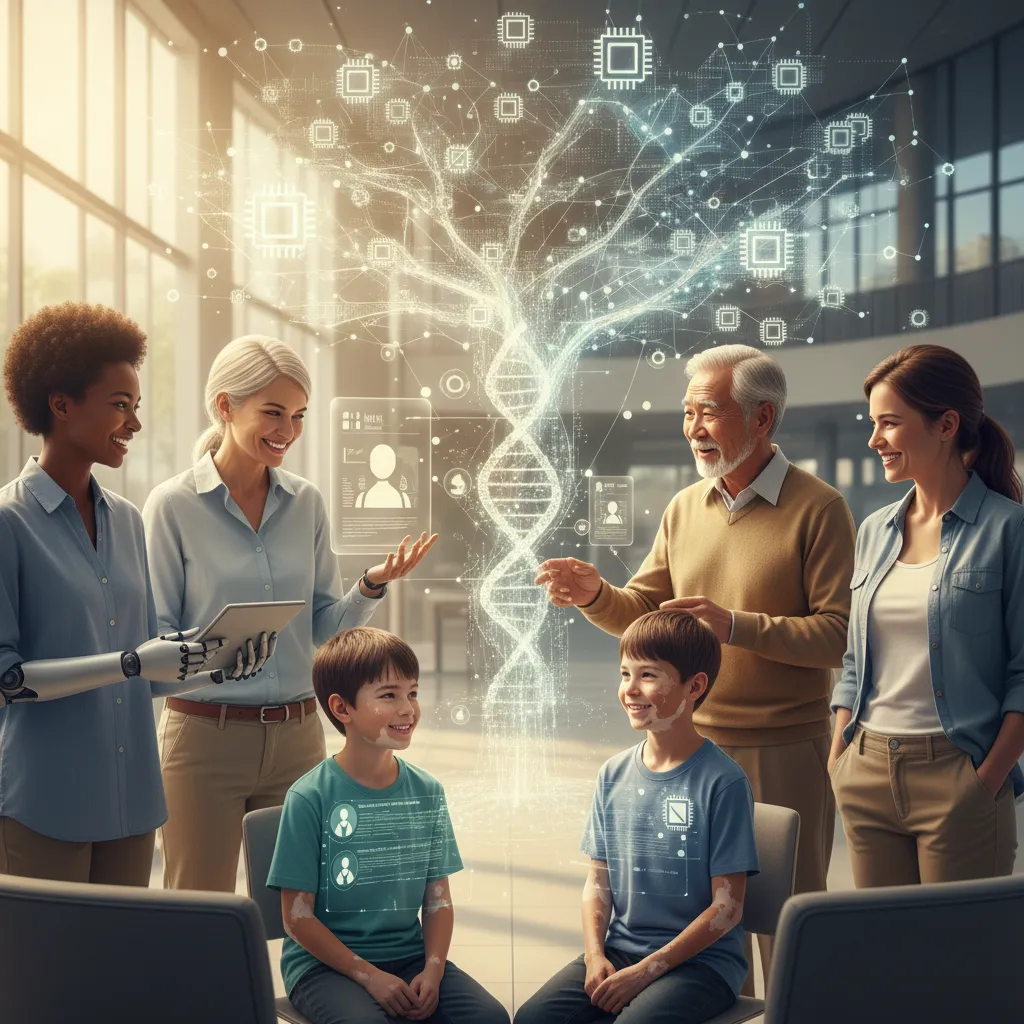 Diverse patients benefiting from personalized medicine