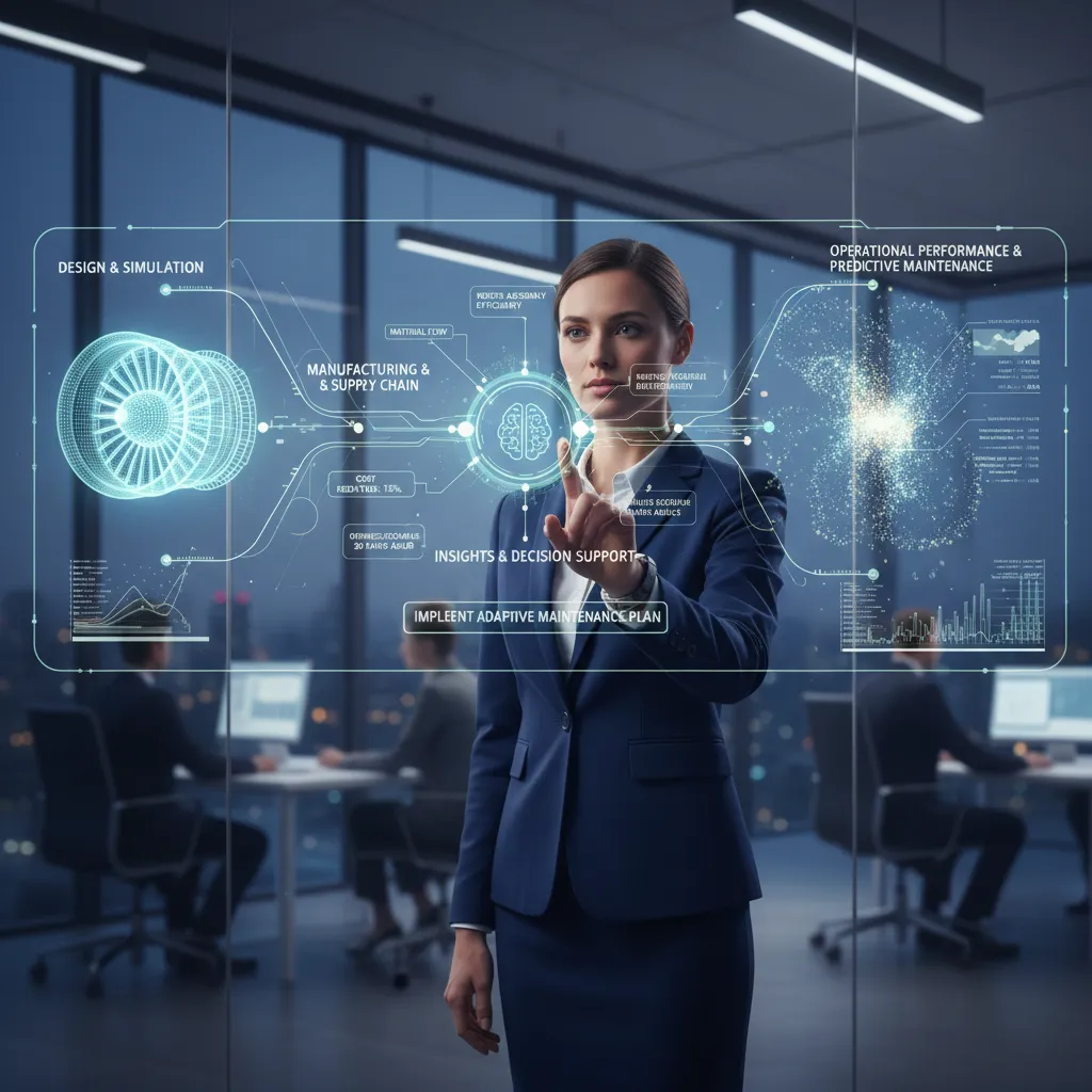 Holographic display of product lifecycle data via digital twin