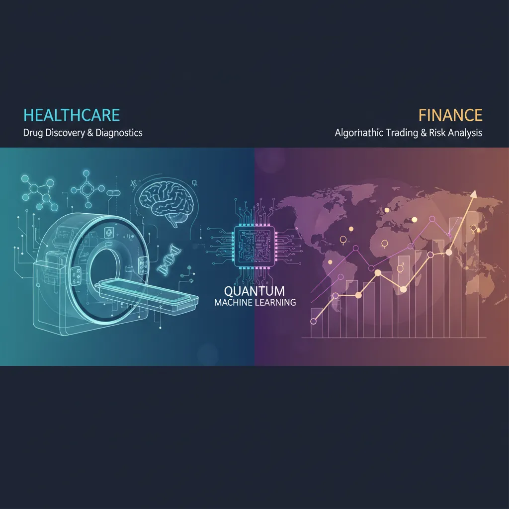 Quantum Machine Learning applications in healthcare and finance.