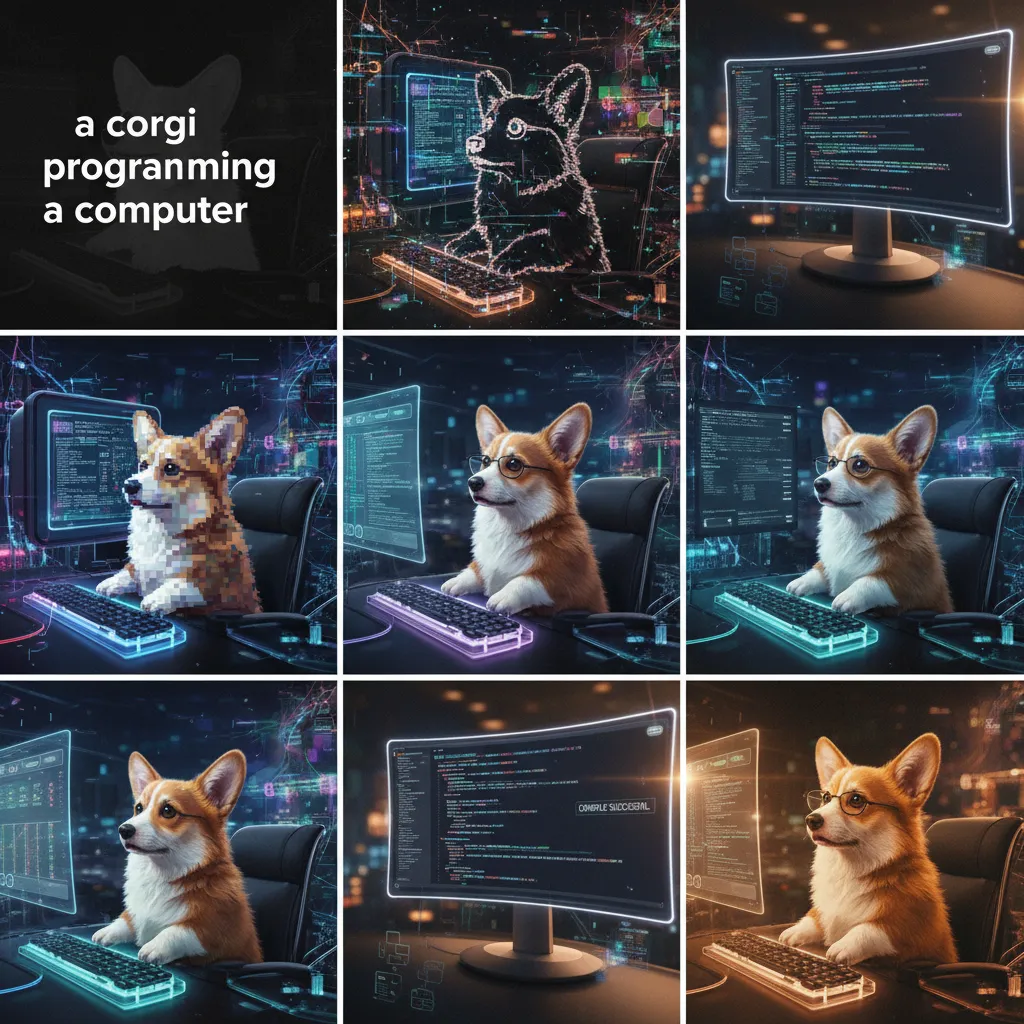 Diagram showing how OpenAI's Sora model converts a text prompt into a video frame.