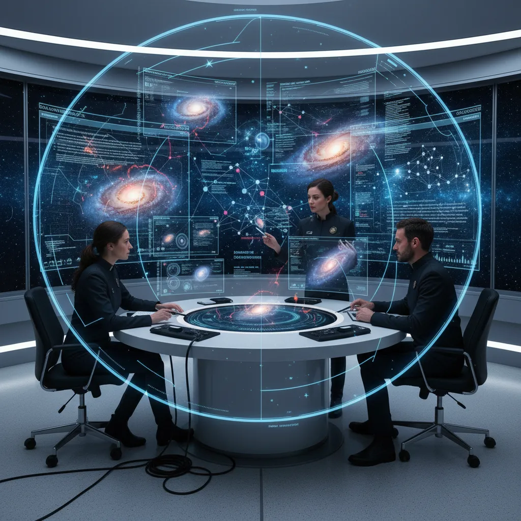 Scientists analyzing space data with AI