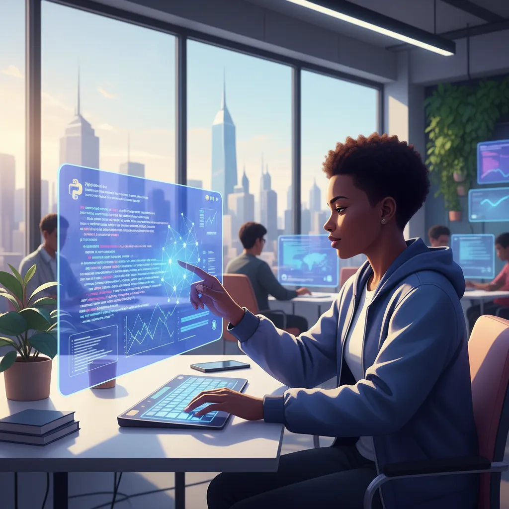 Person learning with AI tools